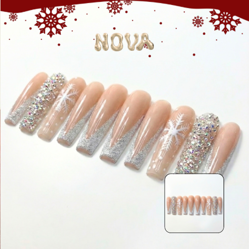 Christmas Party , acrylic press on nails