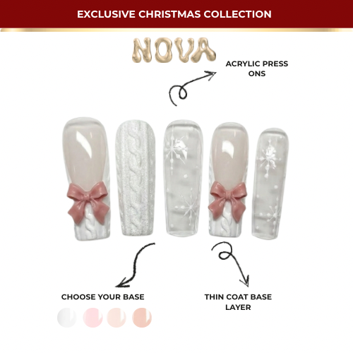 Little winter , acrylic press on nails