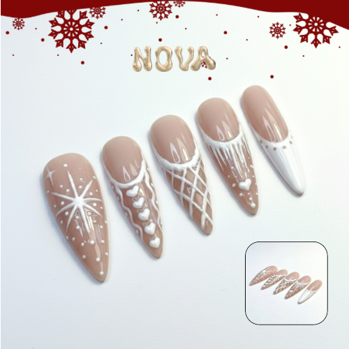 My Gingerbread, acrylic press on nails