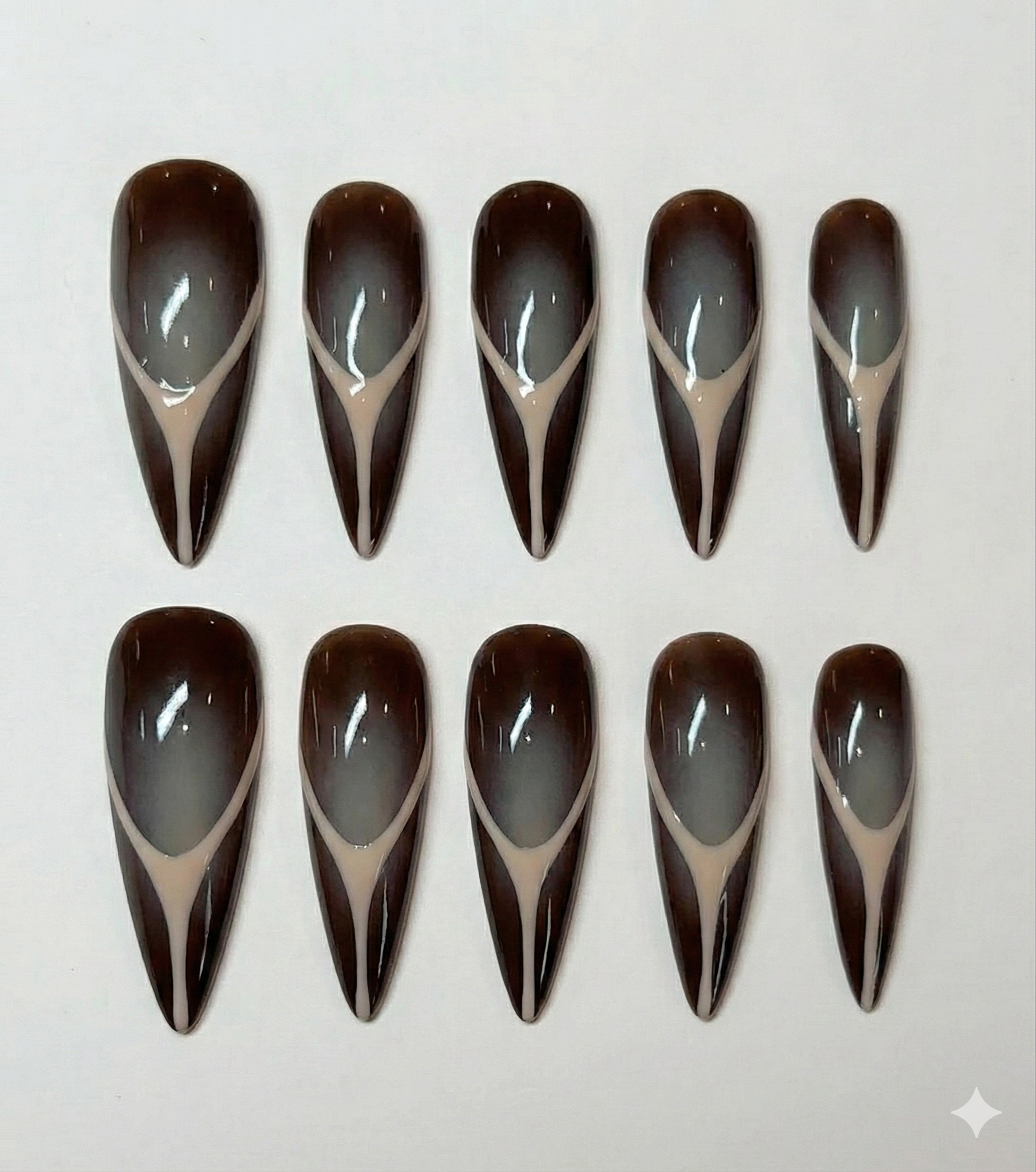 Cocoa Venom, acrylic press on nails