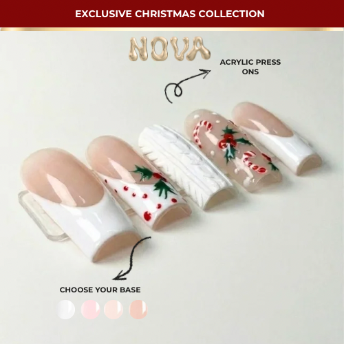 Snow-be-it! acrylic press on nails