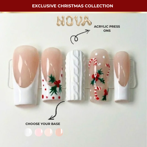 Snow-be-it! acrylic press on nails