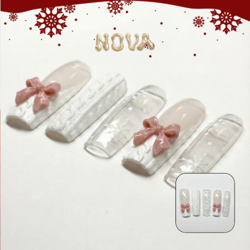 Little winter , acrylic press on nails