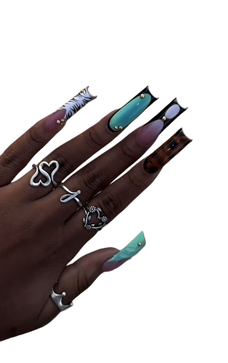 Tanzania Oceans Press on nails