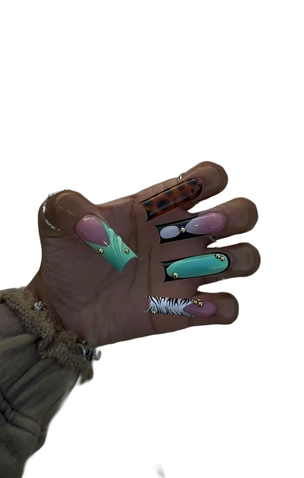 Tanzania Oceans Press on nails
